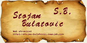 Stojan Bulatović vizit kartica